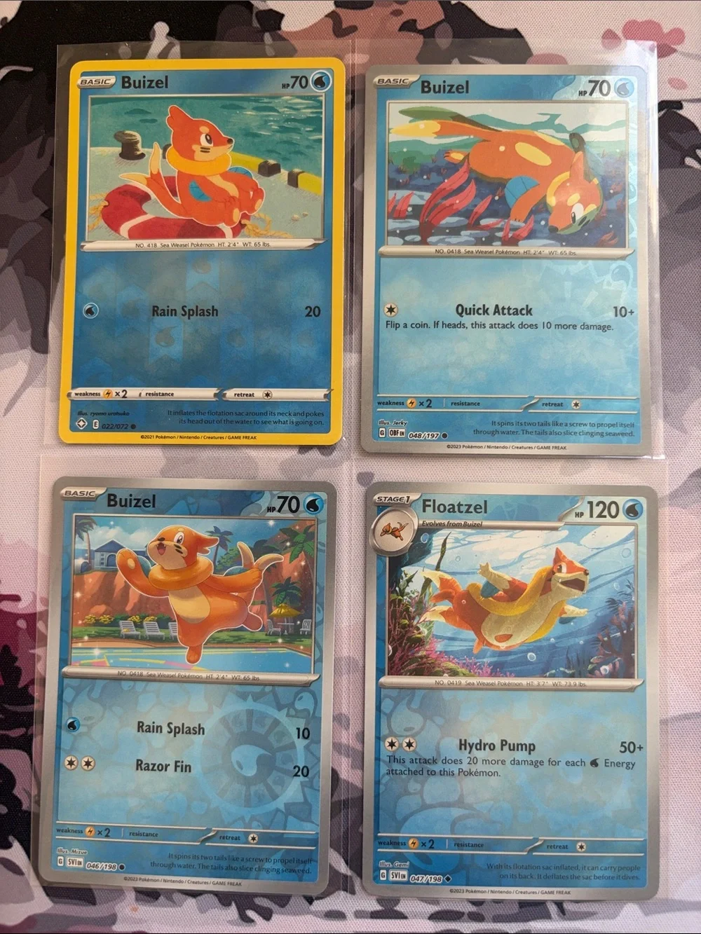 Buizel & Floatzel Pokémon Card Lot | 4 Cards Reverse Holo ✨5/$25✨